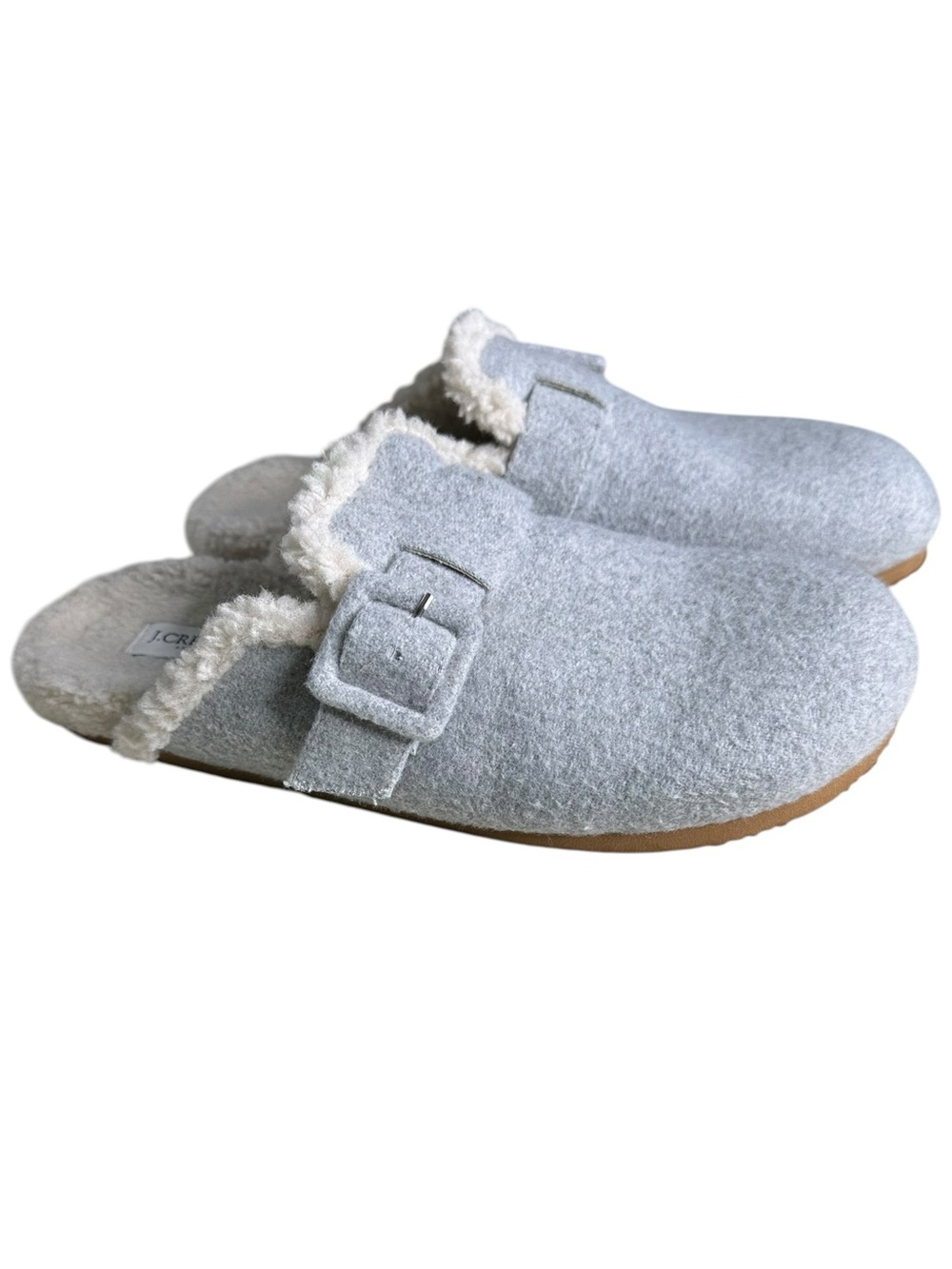 J. Crew Women’s Light Gray Sherpa Lined Shoes. Size 8